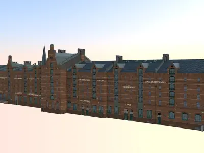 Speicherstadt Hamburg Block D 3D model