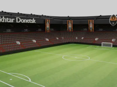 Shakhtar Donetsk Football Stadium Low-poly 3D model
