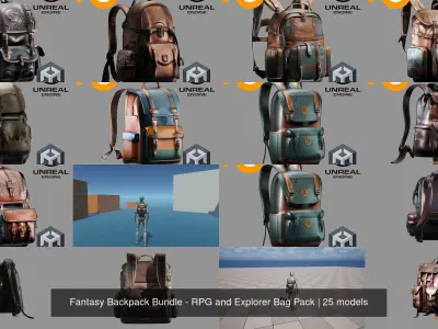 Fantasy Backpack Bundle - RPG and Explorer Bag Pack