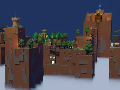 Cannon Level Low-poly 3D model