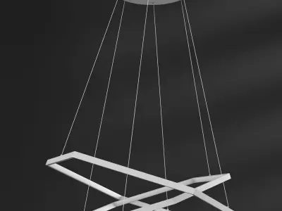 Chandelier Hexagon Horizontal Double Loft-Concept 3D model