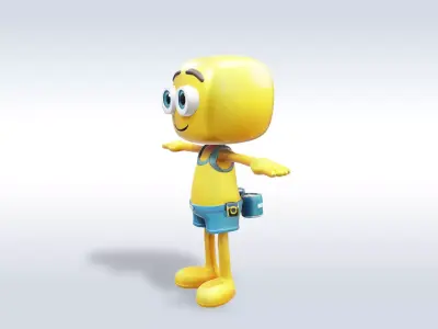 Cartoon character t stylized computer pc 3D model purchase