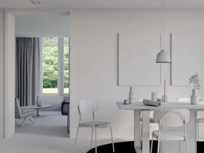 Dining Set 04 3D model purchase