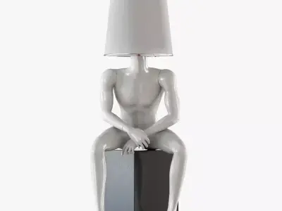 Male Seated Mannequin Lamp 52 3D model