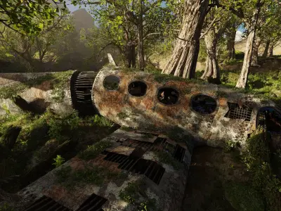 Crash Site Scene 3D model