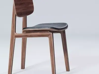 NY11 Dining Chair Walnut Leather 3D model