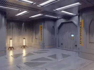 sci-fi set model and textures v4 3D model