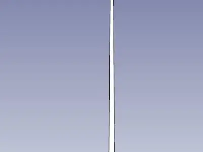 UK flag - pole height 15 meters 3D model