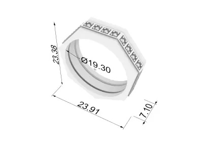 Lucky Heptagon Wedding Ring JDBCo 3D print model