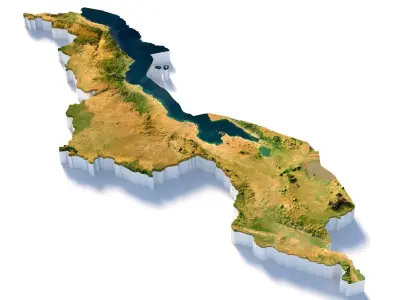 Malawi Terrain Country 3D model