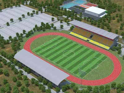 Stadium Low-poly 3D model