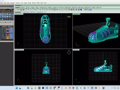 Sneaker Pendant  Luxury Footwear Inspired Jewelry 3D Model 3D print model