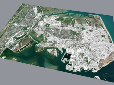 Cityscape Southampton Hampshire United Kingdom 3D model