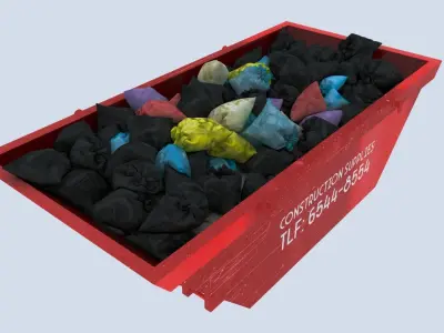Industrial Garbage Container 3D model purchase