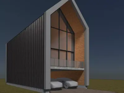 Nordic house in concept 3D model