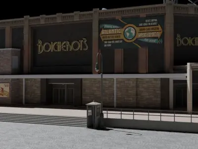 Large building Free low-poly 3D model