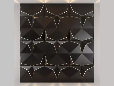 3d panel 10 Low-poly 3D model