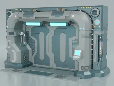 sci fi door 3D model