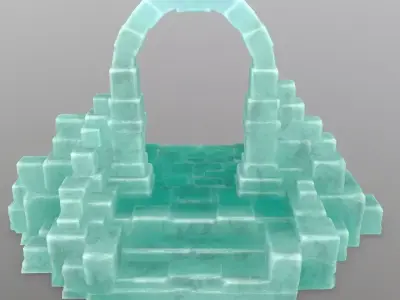 ice temple 2 Low-poly 3D model
