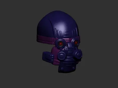 helmet high poly sculpt 3d printable ver 7 3D model 3D model 183