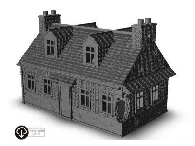 Ruined house 13 3D print model
