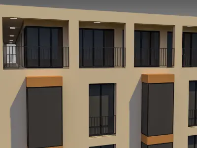 Apartment Building 004 3D model