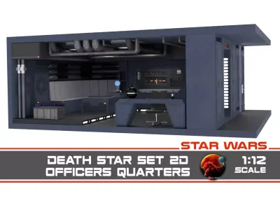 Set 2d - Officers quarters 1-12 Scale Blackseries 3D print model