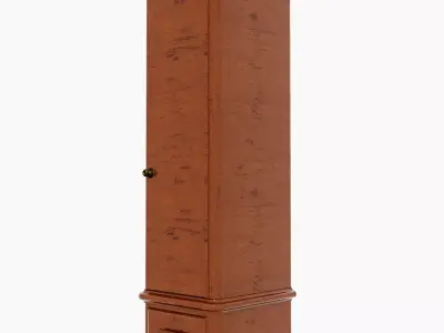 Antique Timber Wardrobe Single Door Carpentered Craft Malaysia 3D model