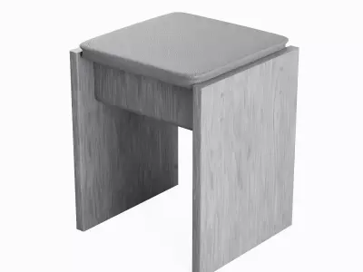 Wooden Stool 03 3D model