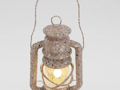 Decorative Colorful Lantern Lamp 3D model