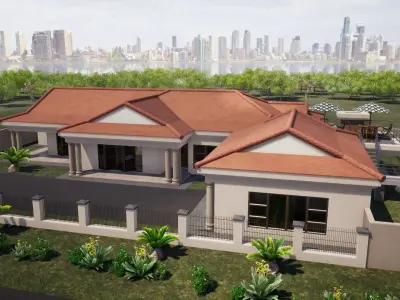 Four Bedroom Single Story  3D model