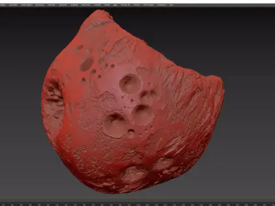 Realistic Asteroid Space Rock 3D print model
