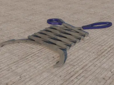 Extending scissor arm grabber 3D model