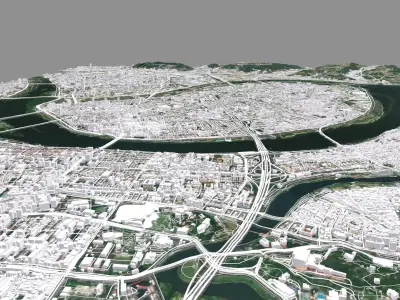 Cityscape New Taipei City Taiwan 3D model