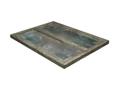 Old wooden window Free low-poly 3D model