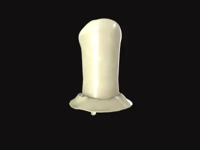 Medieval Candle V02 Low-poly 3D model