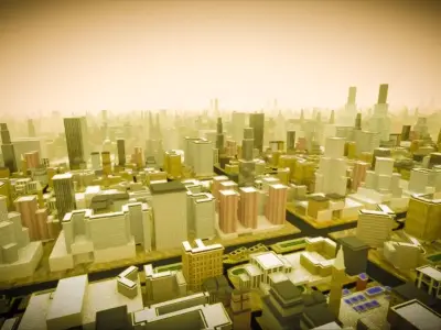 Large scale cityscape scene 3d model 3D model