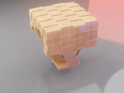 table2 cube in minecraft 3D model