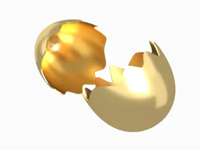 Egg Shell v1 005 Low-poly 3D model