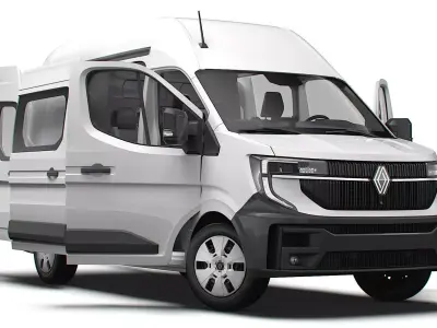 Renault Master L2H3 CrewCab Van HQ Interior 2024 3D model