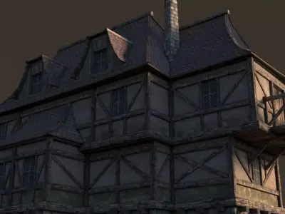 Fantasy Medieval House 03 3D model