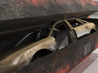  Portable Metal Baler with Scrap Car 