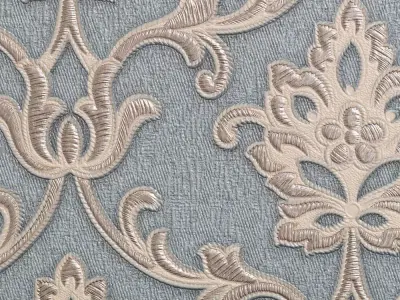 Classic Blue Damask Wallpaper  Texture