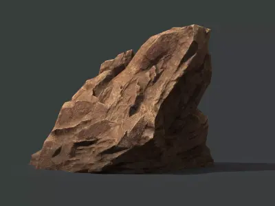 Red Rock Sandstone Pbr 2 Low-poly 3D model