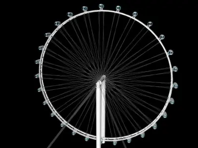 3D Singapore Flyer  Detailed Model  Ferris Wheel model 3D model