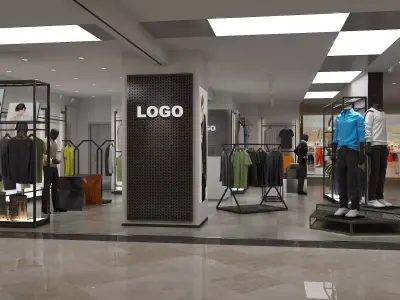 Clothing Store 01 3D model