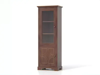 Antique Wooden Display Cabinet Low-poly 3D model