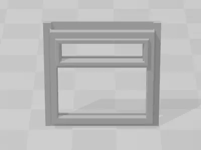 WINDOW FRAMES FOR 7MM SCALE O GAUGE MODEL RAILWAY BUILDING 3D print model