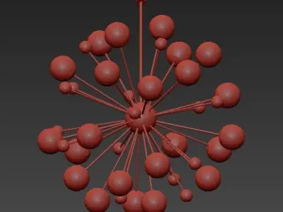 Sputnik saarinen chandelier 3D model