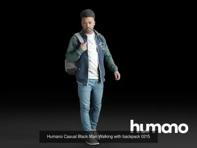 Humano 5-Pack - CASUAL - STREET - PEOPLE - 5x 3D models 02B